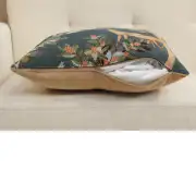 Unicorn and Does Forest Blue French Couch Cushion | Close Up 4