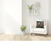 Unicorn and Does Forest Blue French Couch Cushion | Life Style 1