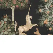 Unicorn and Does Forest Black Cushion | Close Up 3