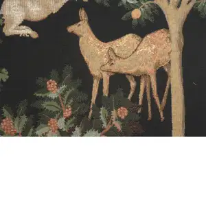 Unicorn And Does Forest Black Tapestry Cushion Cover - 19 in. x 19 in. Cotton by Charlotte Home Furnishings Inc