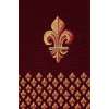 Royal Fleur de Lys Red French Tapestry Table Runner | Close Up 1