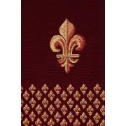 Royal Fleur de Lys Red Decorative Table Mat | Close Up 1