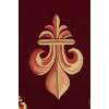 Royal Fleur de Lys Red French Tapestry Table Runner | Close Up 2