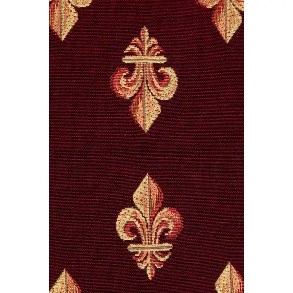 Royal Fleur de Lys Red Decorative Table Mat | Close Up 3