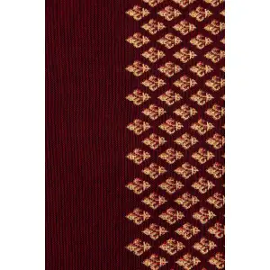 Royal Fleur De Lys Red French Table Mat - 18 in. x 68 in. Cotton/viscose/goldthreadembellishments by Charlotte Home Furnishings Inc