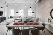 Royal Fleur de Lys Red Decorative Table Mat | Life Style 1