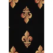Royal Fleur de Lys Black Decorative Table Mat | Close Up 3