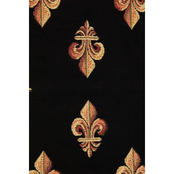 Royal Fleur de Lys Black Decorative Table Mat | Close Up 3