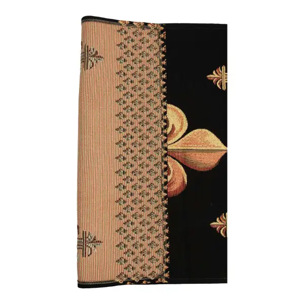 Royal Fleur de Lys Black Decorative Table Mat | Close Up 5