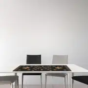 Royal Fleur de Lys Black Decorative Table Mat | Life Style 1