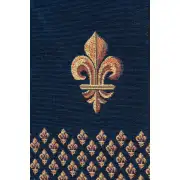 Royal Fleur de Lys Blue Decorative Table Mat | Close Up 1