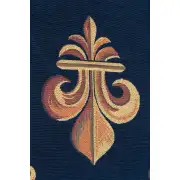 Royal Fleur de Lys Blue Decorative Table Mat | Close Up 2