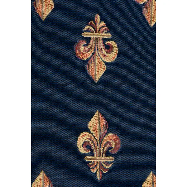 Royal Fleur de Lys Blue Decorative Table Mat | Close Up 3