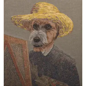 Van Gogh Dog Belgian Cushion Cover - 18 in. x 18 in. Cotton by Vincent Van Gogh