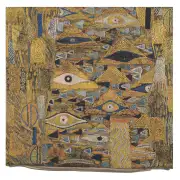 Patchwork II By Klimt Belgian Cushion Cover - 18 in. x 18 in. Cotton/viscose/goldthreadembellishments by Gustav Klimt | Close Up 1