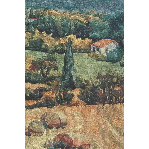 French Farmland II Tapestry Wall Hanging | Close Up 1