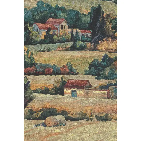 French Farmland II Tapestry Wall Hanging | Close Up 2