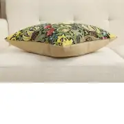 Golden Lily Black William Morris Belgian Sofa Pillow Cover | Close Up 3