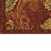 Chrysanthemum Brown Belgian Couch Pillow | Close Up 2
