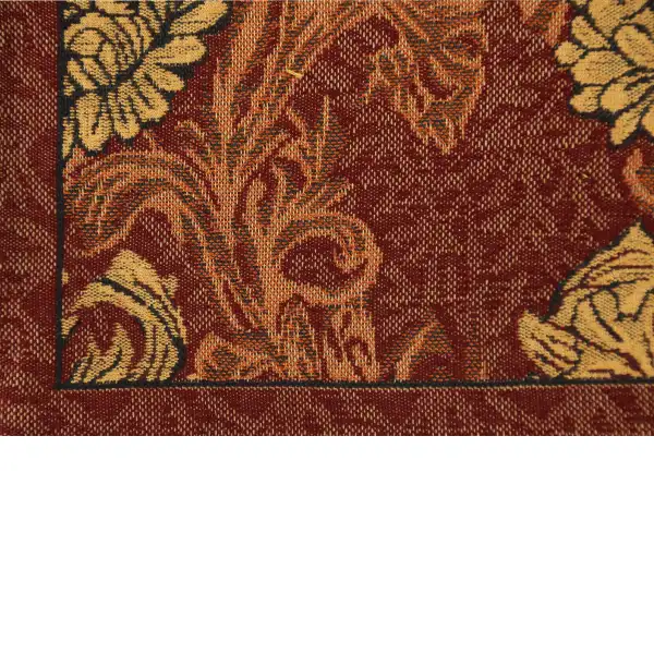 Chrysanthemum Brown Belgian Cushion Cover - 16 in. x 16 in. Cotton/Viscose/Polyester by William Morris | Close Up 2