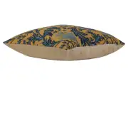 Anemone Blue Gold Belgian Couch Pillow | Close Up 5