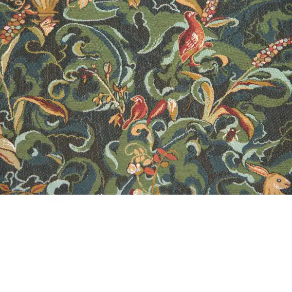 Animals Aristoloches Green French Wall Tapestry - 31 in. x 19 in. Cotton by Charlotte Home Furnishings | Close Up 2