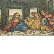 Last Supper III Italian Tapestry - 54 in. x 30 in. Cotton/Polyester/Viscose by Leonardo da Vinci | Close Up 2