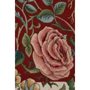 Roses and Birds II Red Decorative Table Mat | Close Up 1