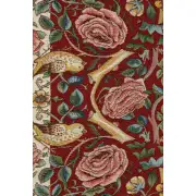 Roses and Birds II Red Decorative Table Mat | Close Up 3
