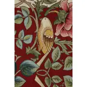 Roses and Birds II Red Decorative Table Mat | Close Up 4