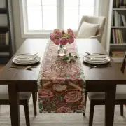 Roses and Birds II Red Decorative Table Mat | Life Style 1