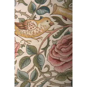 Roses and Birds II White French Table Mat