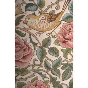 Roses and Birds II White French Table Mat
