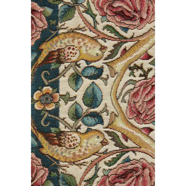 Roses and Birds II White Decorative Table Mat | Close Up 3