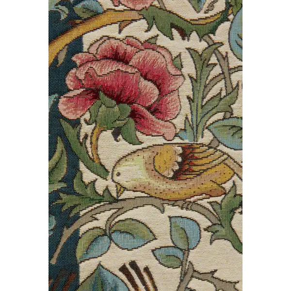 Roses and Birds II White Decorative Table Mat | Close Up 4