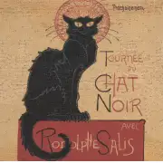Tournee Du Chat Noir Small Belgian Sofa Pillow Cover | Close Up 1