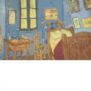 Van Gogh's La Chambre Belgian Cushion Cover - 18 in. x 18 in. Cotton/Viscose/Polyester by Vincent Van Gogh | Close Up 3