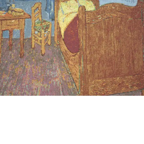 Van Gogh's La Chambre Belgian Cushion Cover - 18 in. x 18 in. Cotton/Viscose/Polyester by Vincent Van Gogh | Close Up 4
