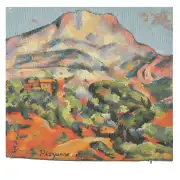 Mont Sainte Victoire Belgian Cushion Cover - 18 in. x 18 in. Cotton/Viscose/Polyester by Paul Cezanne | Close Up 1