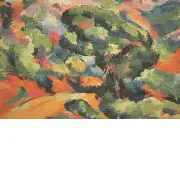 Mont Sainte Victoire Belgian Cushion Cover - 18 in. x 18 in. Cotton/Viscose/Polyester by Paul Cezanne | Close Up 4