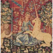 Medieval View Large Belgian Sofa Pillow Cover | Close Up 1