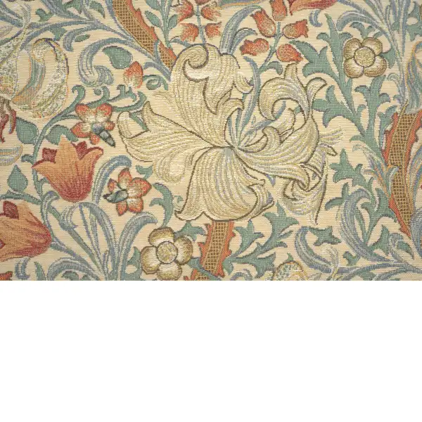 Golden Lily Light William Morris Belgian Cushion Cover - 18 in. x 18 in. Cotton/Polyester/Viscous by William Morris | Close Up 2