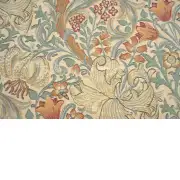 Golden Lily Light William Morris Belgian Cushion Cover - 18 in. x 18 in. Cotton/Polyester/Viscous by William Morris | Close Up 3