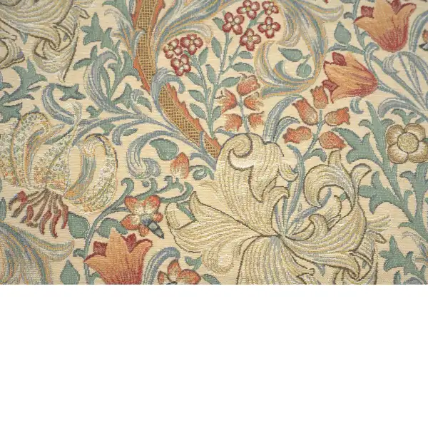 Golden Lily Light William Morris Belgian Cushion Cover - 18 in. x 18 in. Cotton/Polyester/Viscous by William Morris | Close Up 3