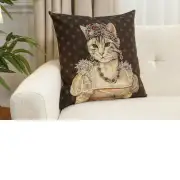 Chat Josephine Belgian Sofa Pillow Cover | Close Up 1
