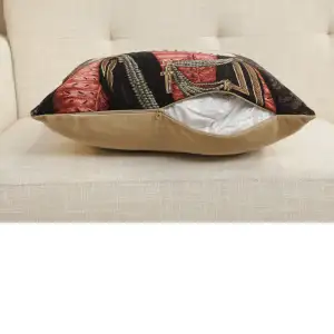 Cat With Crown C Belgian Cushion Cover - 18 in. x 18 in. Cotton by Charlotte Home Furnishings Inc