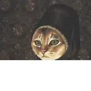 Cat With Hat A Belgian Cushion Cover - 18 in. x 18 in. Cotton by Charlotte Home Furnishings | Close Up 3