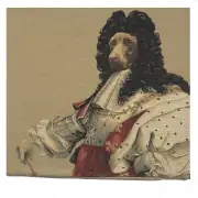 Chien Louis XIV Belgian Cushion Cover - 18 in. x 18 in. Cotton by Charlotte Home Furnishings | Close Up 1