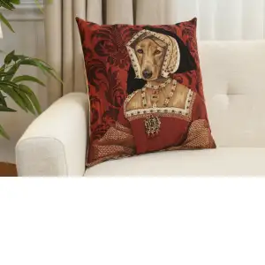 Chien Claude De France Belgian Cushion Cover - 18 in. x 18 in. Cotton by Charlotte Home Furnishings Inc