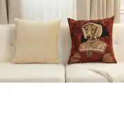 Chien Claude De France Belgian Cushion Cover - 18 in. x 18 in. Cotton by Charlotte Home Furnishings Inc | Close Up 5
